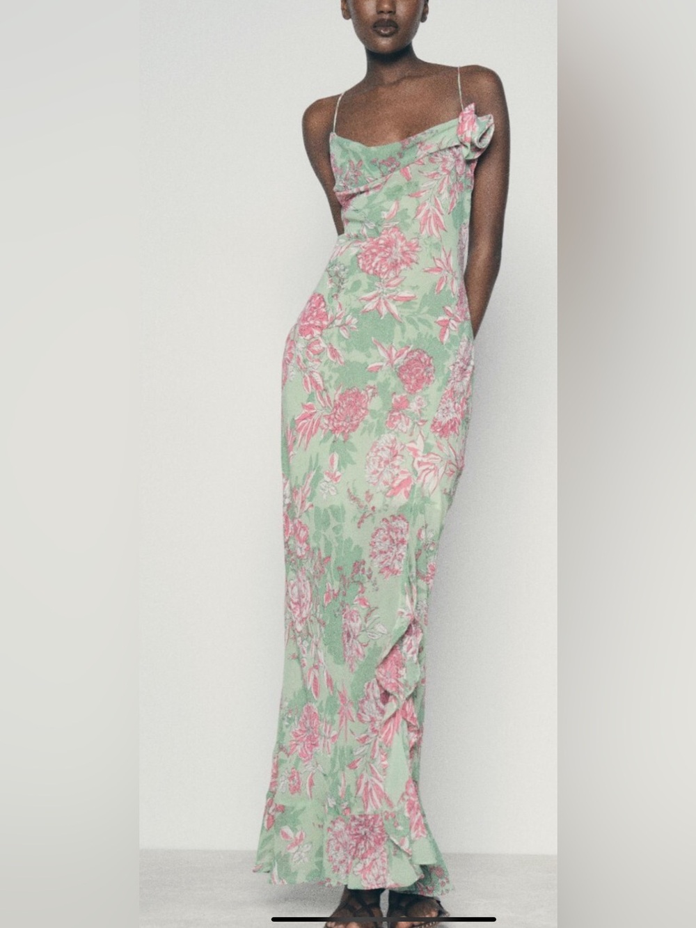 Bloggers fav Zara Floral Slip Midi Dress